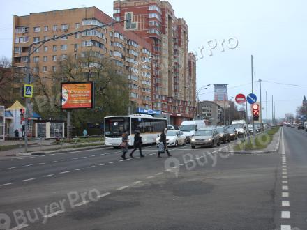 Рекламная конструкция Пролетарский пр-т напротив д. 7, слева, г. Щелково (Фото)