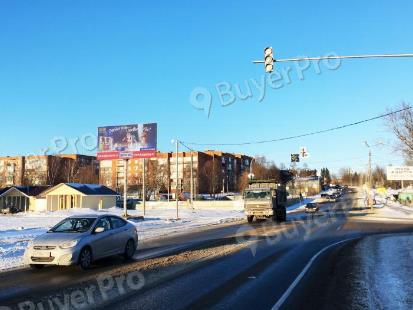 Рекламная конструкция г. Клин, ул. Папивина, пересечение с ул. Горького, слева (Фото)