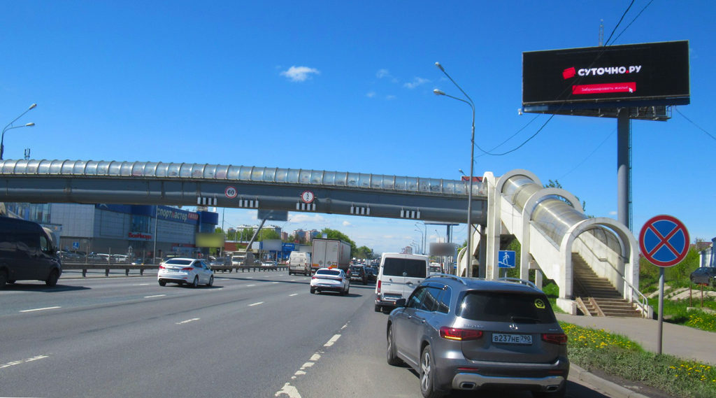 Рекламная конструкция Горьковское шоссе 17км+590м (2км+590м от МКАД) Слева (Фото)