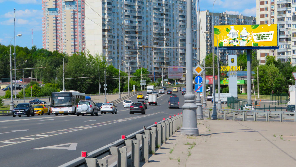 Рекламная конструкция Химки ул. Молодежная, 150м от МКАД  Справа (Фото)