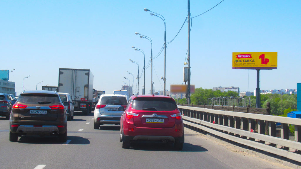 Рекламная конструкция Горьковское шоссе 16км+500м (1км+500м от МКАД) Слева (Фото)