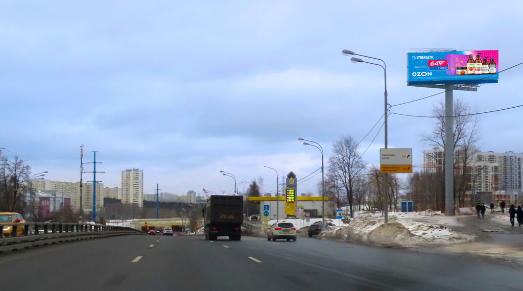 Рекламная конструкция Варшавское шоссе 2км+850м Слева (Фото)