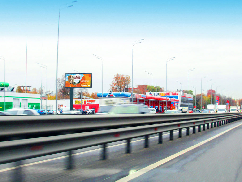 Рекламная конструкция Горьковское шоссе 19км+800м (4км+800м от МКАД) Слева (Фото)