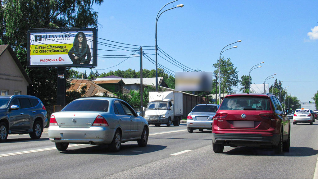 Рекламная конструкция Щелковское шоссе 17км+410м (1км+410м от МКАД) Справа (Фото)