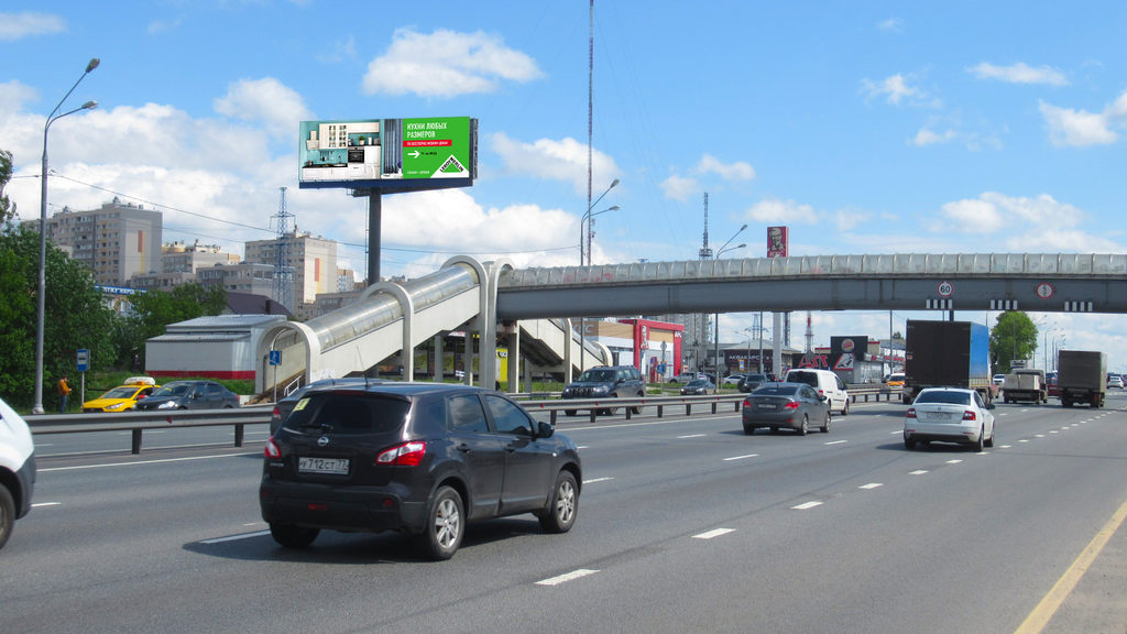 Рекламная конструкция Горьковское шоссе 17км+590м (2км+590м от МКАД) Слева (Фото)