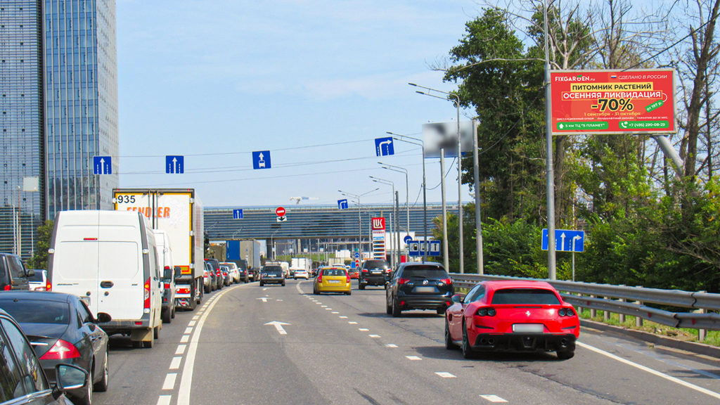 Рекламная конструкция Минское шоссе 19км+370м (3км+470м от МКАД) Слева (Фото)