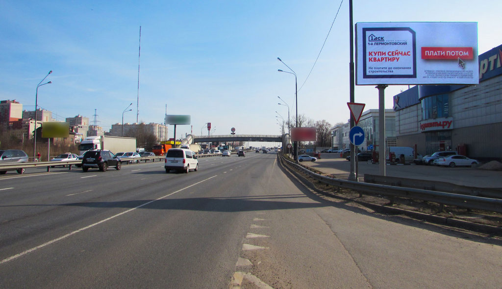 Рекламная конструкция Горьковское шоссе 17км+430м (2км+430м от МКАД) Справа (Фото)