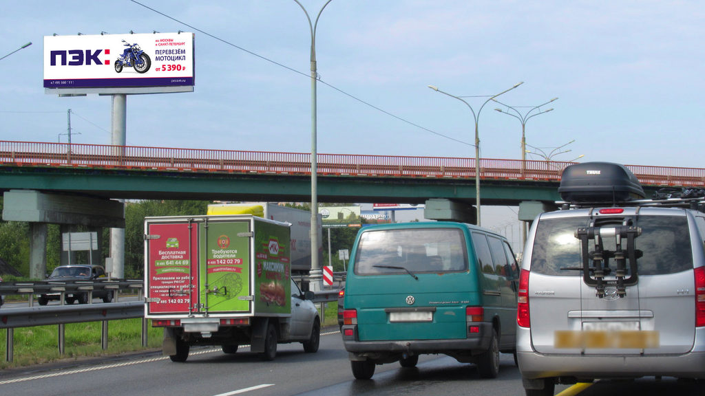 Рекламная конструкция подъезд к Домодедово 24км+210м (2км+210м от МКАД) Справа (Фото)