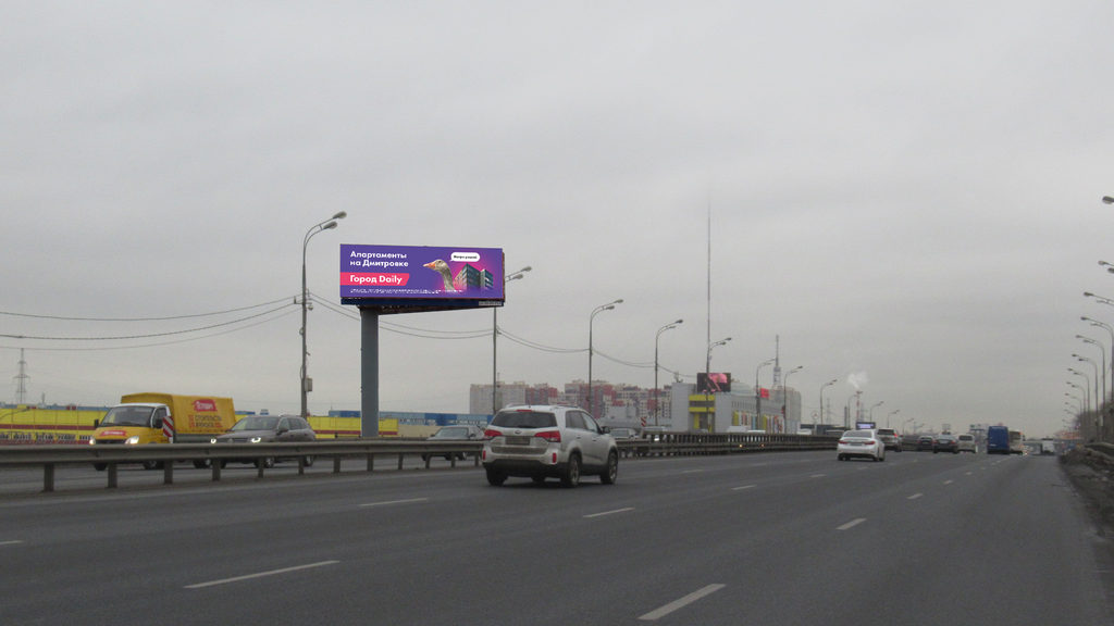 Рекламная конструкция Горьковское шоссе 16км+500м (1км+500м от МКАД) Слева (Фото)