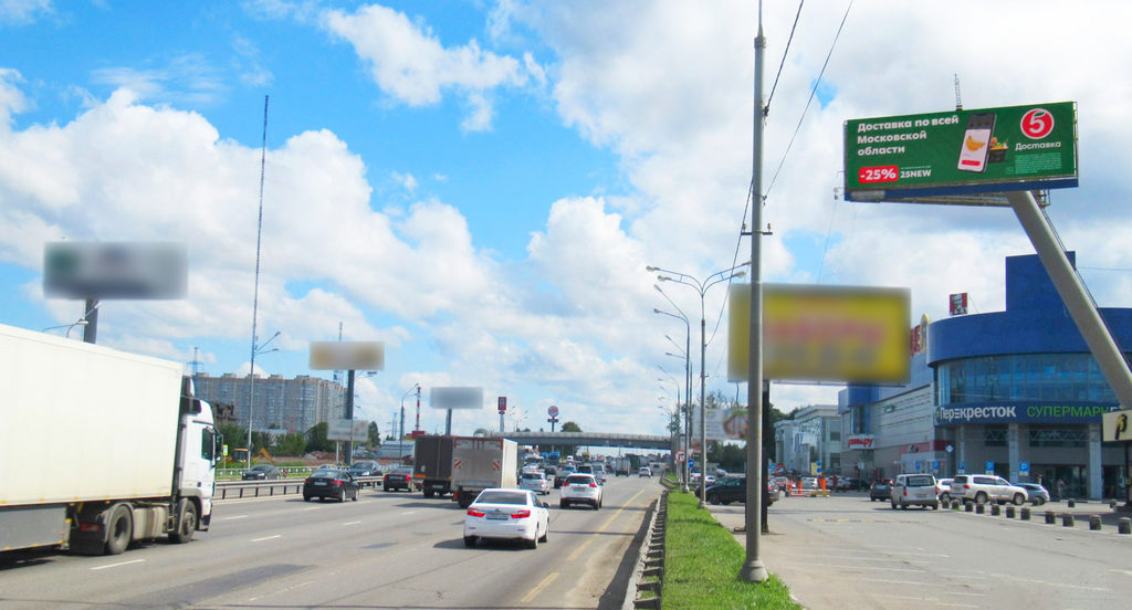 Рекламная конструкция Горьковское шоссе 17км+370м (2км+370м от МКАД) Справа (Фото)