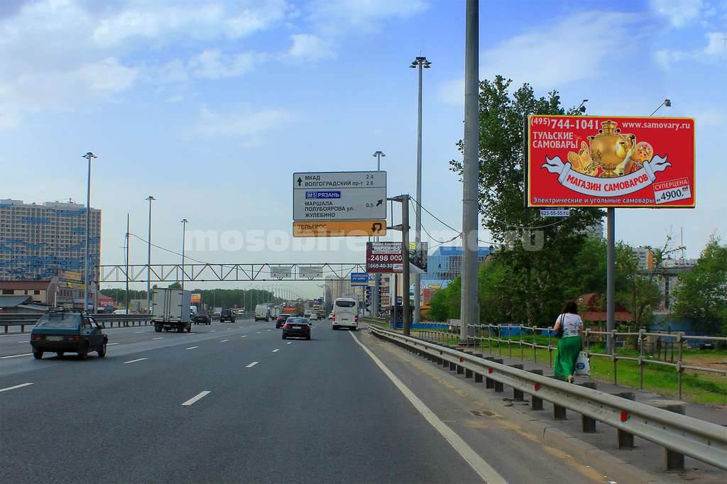 Рекламная конструкция Новорязанское шоссе 19км+800м (2км+500м от МКАД) Слева (Фото)