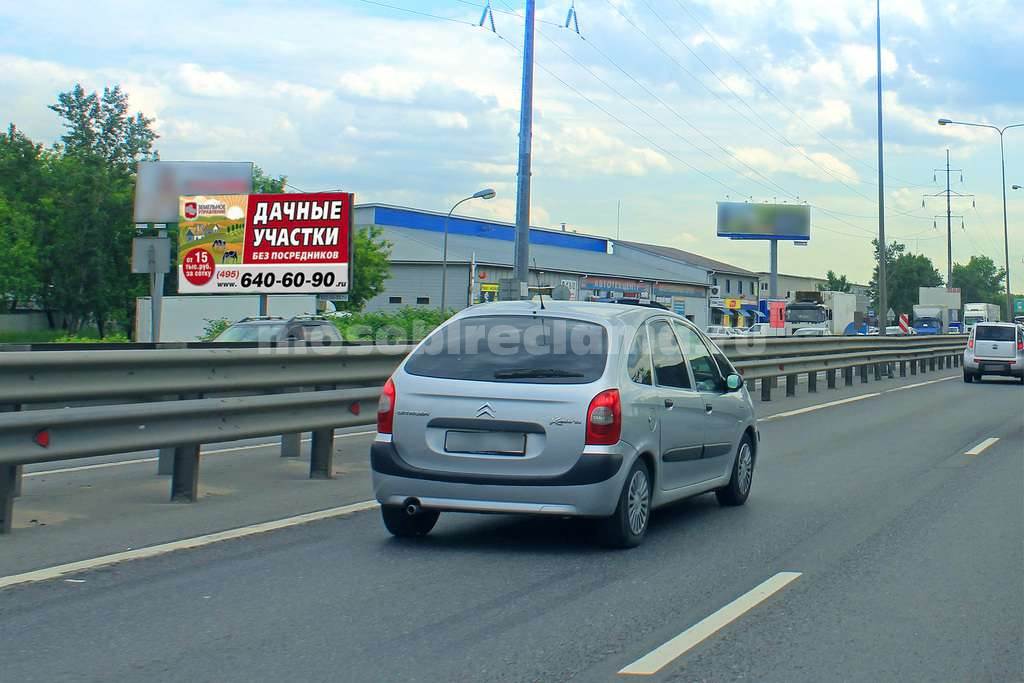 Рекламная конструкция Новорязанское шоссе 23км+230м (5км+930м от МКАД) Слева (Фото)
