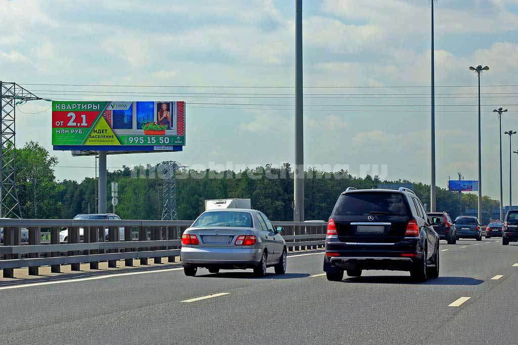 Рекламная конструкция Киевское шоссе 28км+650м (10км+650м от МКАД) Слева (Фото)