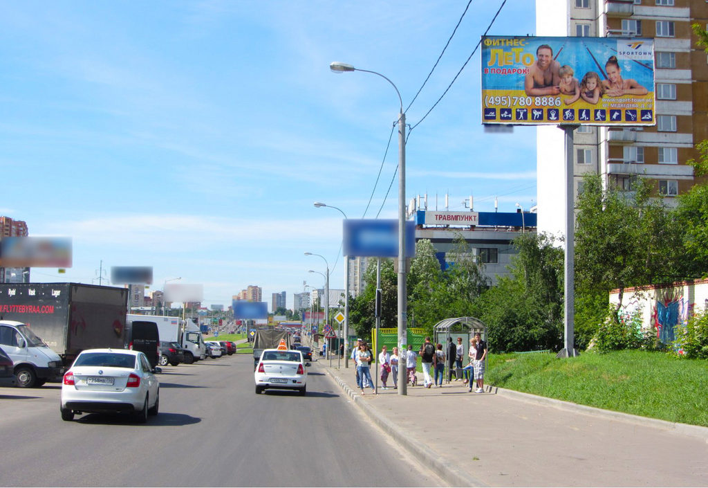 Рекламная конструкция Люберцы Комсомольский проспект, д.13 Слева (Фото)