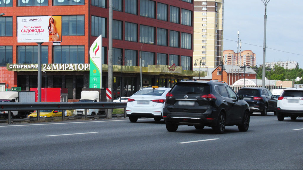 Рекламная конструкция подъезд к Домодедово 23км+200м (1км+200м от МКАД) Справа (Фото)