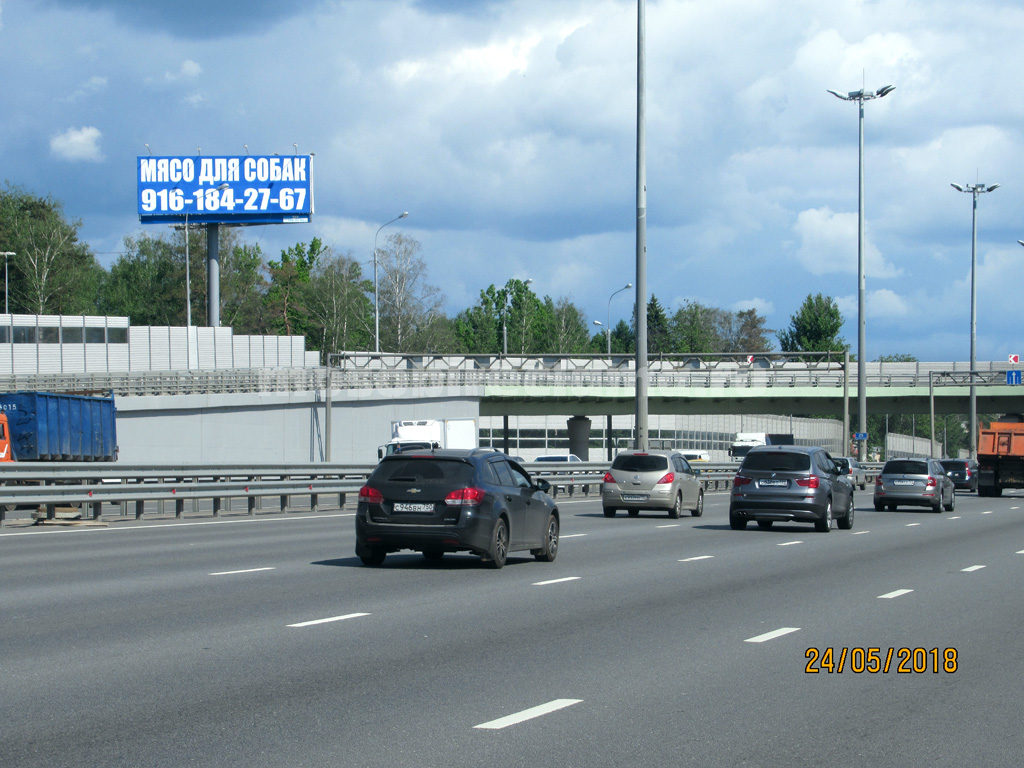 Рекламная конструкция Ярославское шоссе 25км+160м (8км+560м от МКАД) Слева (Фото)