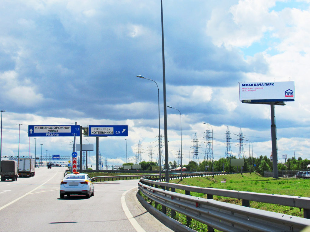 Рекламная конструкция Новорязанское шоссе 20км+600м (3км+300м от МКАД) Справа (Фото)