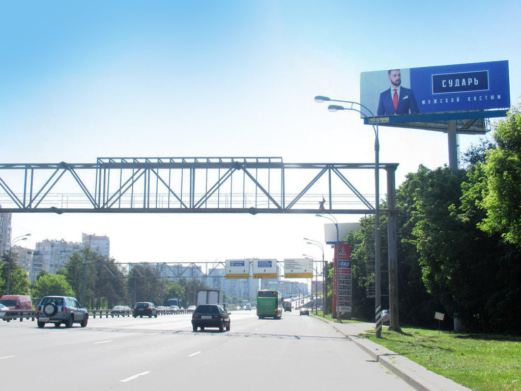Рекламная конструкция Новорязанское шоссе 17км+950м (0км+650м от МКАД) Справа (Фото)