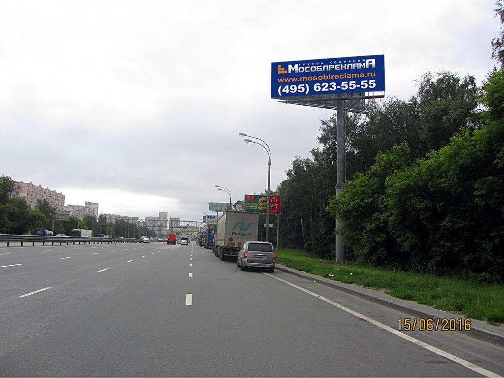 Рекламная конструкция Новорязанское шоссе 17км+780м (0км+480м от МКАД) Справа (Фото)