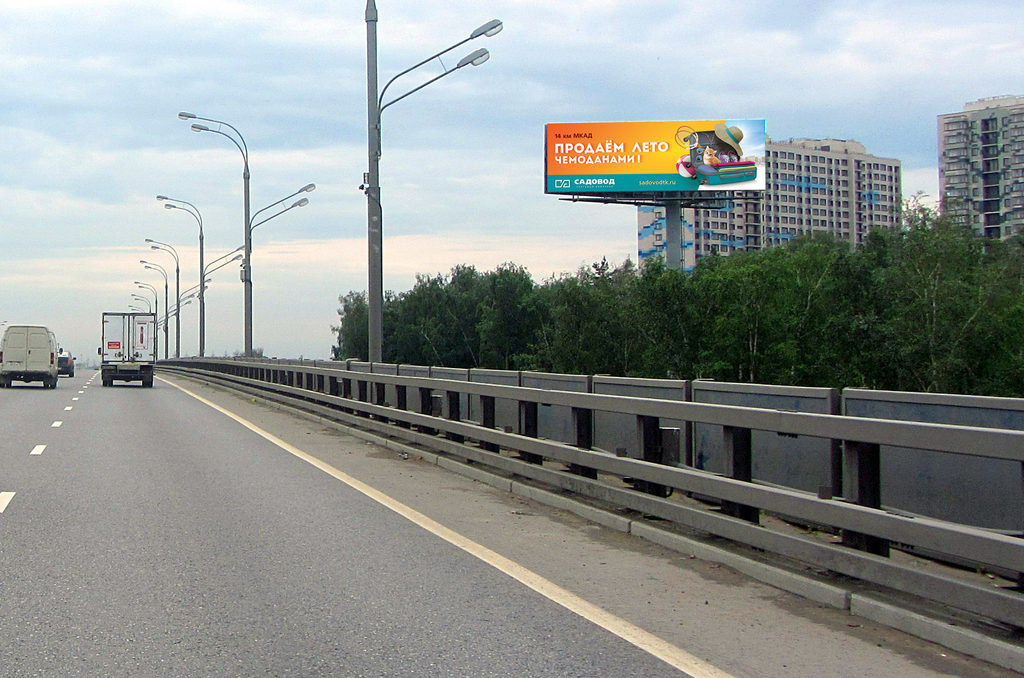 Рекламная конструкция Новорязанское шоссе 18км+750м (1км+450м от МКАД) Справа (Фото)