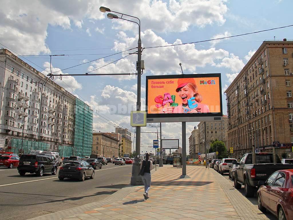 Рекламная конструкция Москва Мира пр-т, д. 91 (1 опора до Широкого пер) (Фото)