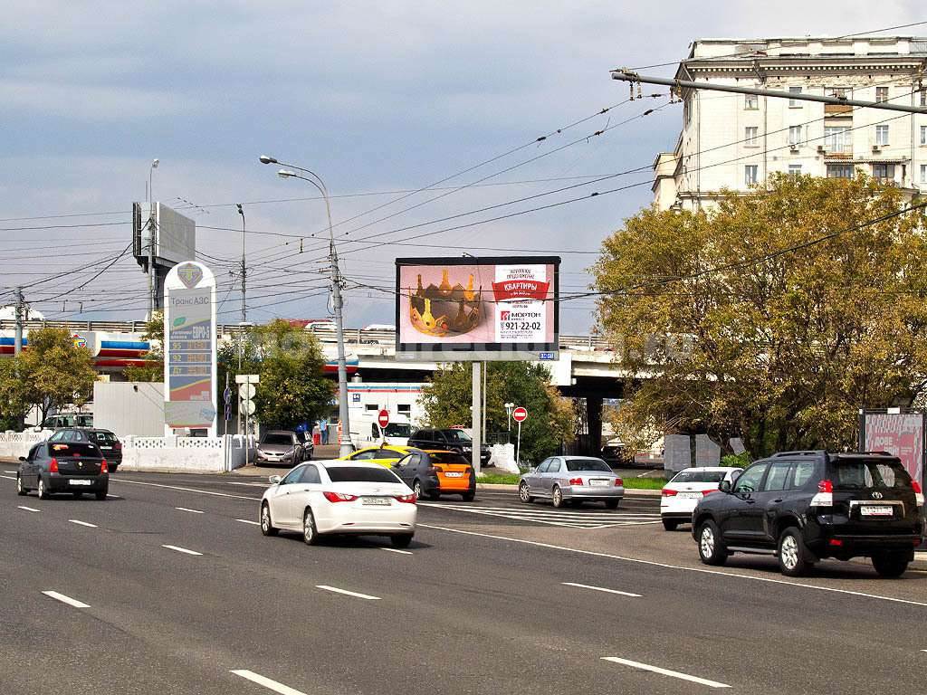 Рекламная конструкция Москва Новослободская ул., 38 м справа в область после д. 62 (Фото)