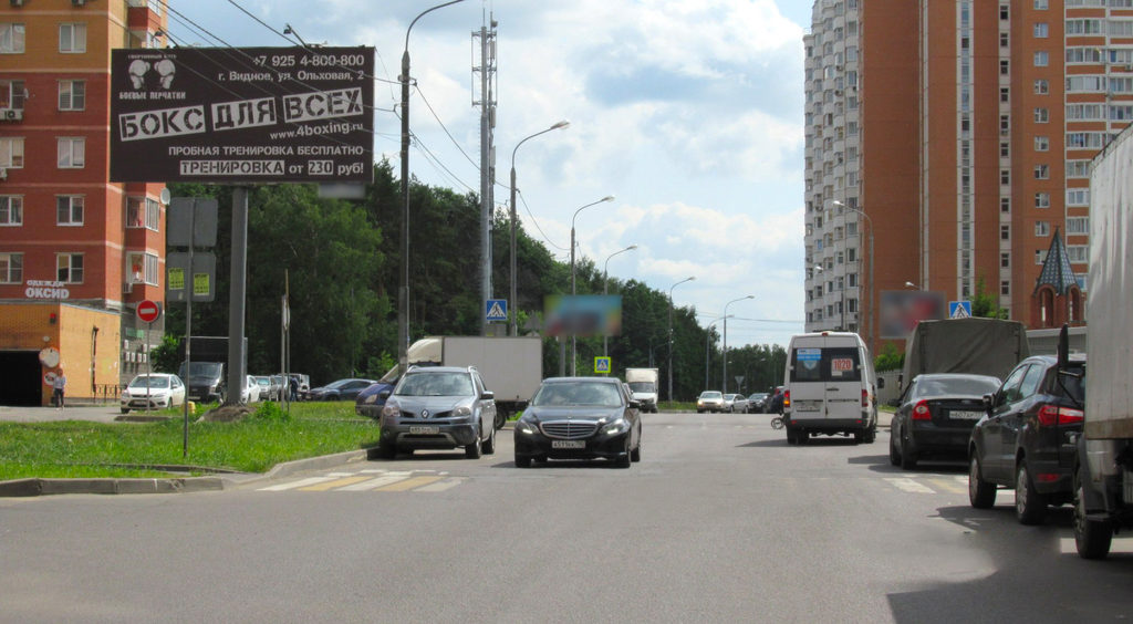 Рекламная конструкция Видное ул. Завидная между д.9 и 11 (Фото)