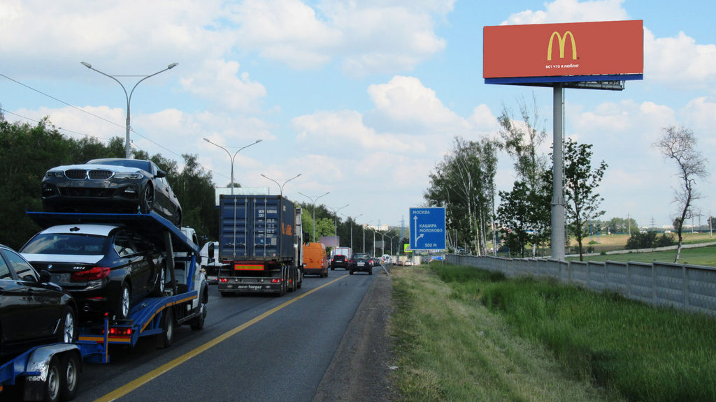 Рекламная конструкция подъезд к Домодедово 27км+470м (5км+470м от МКАД) Слева (Фото)
