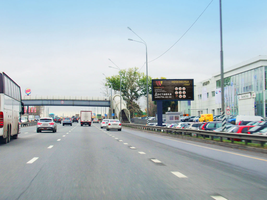 Рекламная конструкция Горьковское шоссе 17км+500м (2км+500м от МКАД) Справа (Фото)