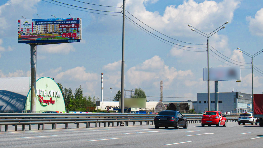 Рекламная конструкция Новорижское шоссе 22км+270м (5км+270м от МКАД) Справа (Фото)