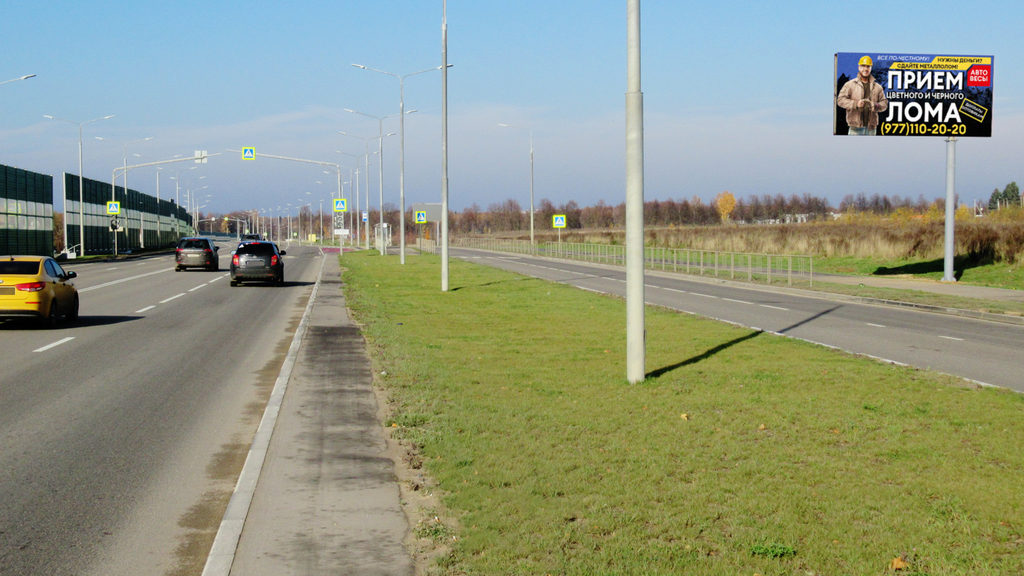 Рекламная конструкция Новая Москва Проектируемый проезд 7031, 00км+800м от Калужского шоссе Справа (Фото)