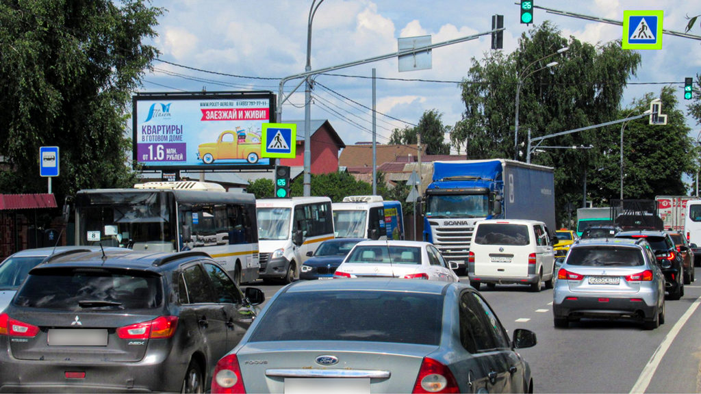 Рекламная конструкция Щелковское шоссе 23км+135м (7км+135м от МКАД) Слева (Фото)