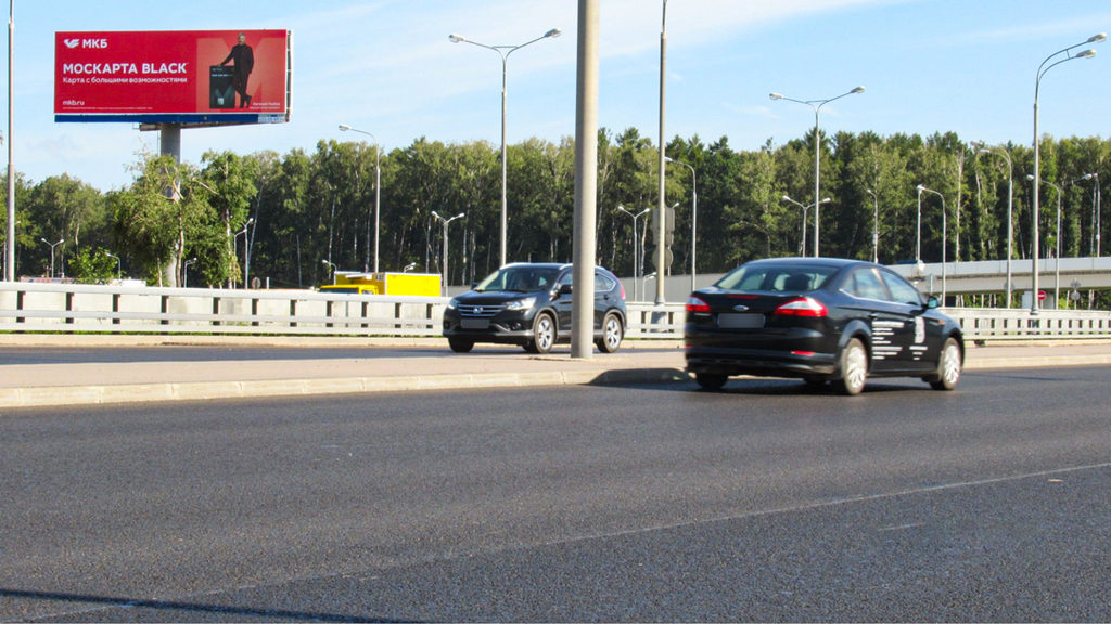 Рекламная конструкция Калужское шоссе 25км+040м (5км+040м от МКАД) Справа (Фото)