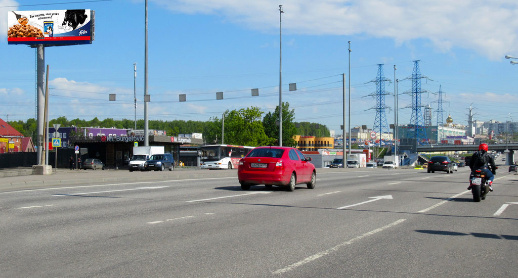 Рекламная конструкция Калужское шоссе 21км+180м (1км+180м от МКАД) Справа (Фото)