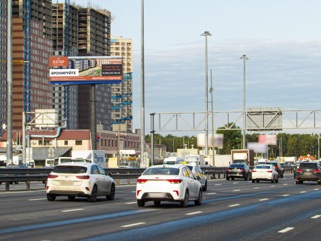 Рекламная конструкция Новорязанское шоссе 19км+630м (2км+330м от МКАД) Справа (Фото)