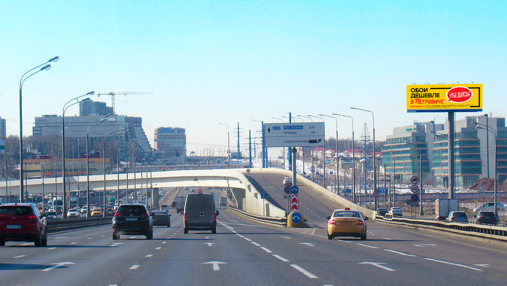 Рекламная конструкция Калужское шоссе 21км+770м (1км+770м от МКАД) Справа (Фото)