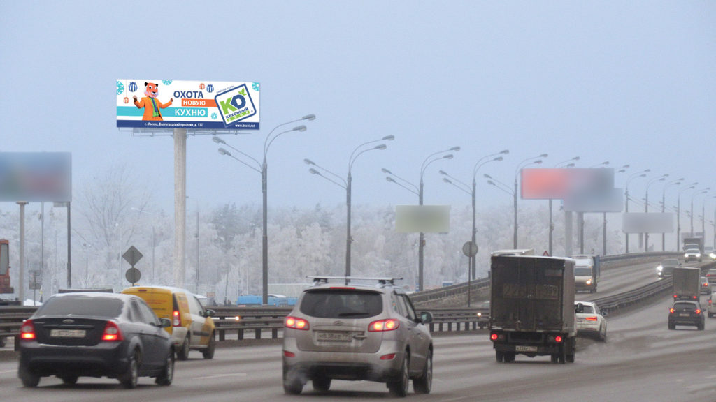 Рекламная конструкция Новорязанское шоссе 19км+290м (1км+990м от МКАД) Справа (Фото)