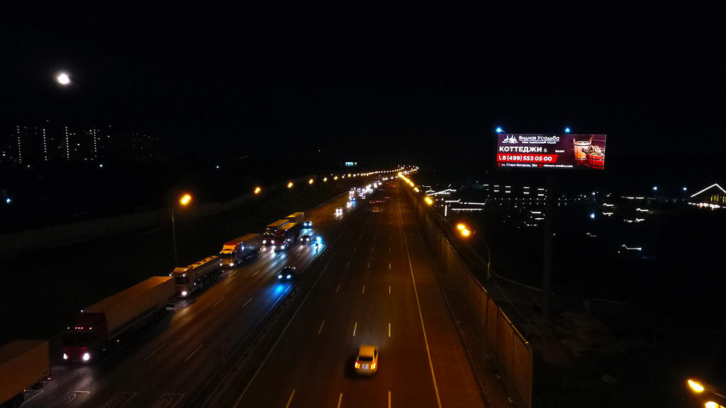 Новокаширское шоссе 21км+390м (1км+090м от МКАД) Справа (Фото Ночь)