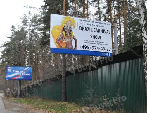 Рекламная конструкция Жуковка-1, 9.000 км., поворот с РУШ на п.Жуковка-1, справа (Фото)