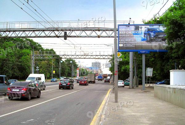 Рекламная конструкция Волоколамское шоссе, напротив дома 26, поворот на Пехотную улицу (Фото)