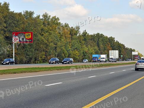Рекламная конструкция М2 Крым (Симферопольское шоссе), км 64+420, (км 43+520 от МКАД), право, в Москву, 417B  (Фото)