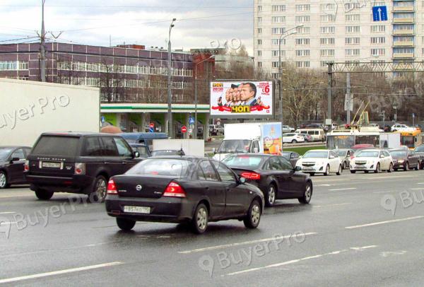 Рекламная конструкция Ярославское шоссе, дом 1, перед въездом на Северянинский мост, в центр (Фото)