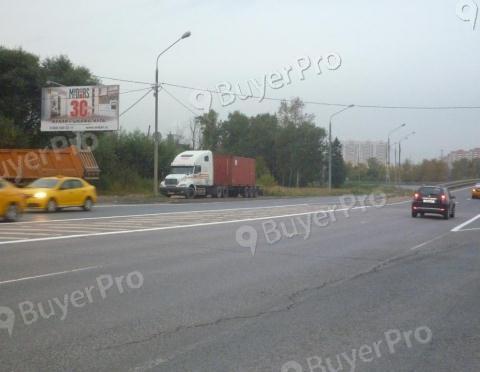 Рекламная конструкция Ленинградское шоссе, съезд на Международное шоссе, правая сторона (Фото)