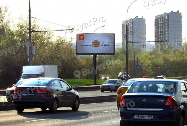 Рекламная конструкция Каширское шоссе, дом 78-80, после съезда с моста через Курскую ж/д (Фото)