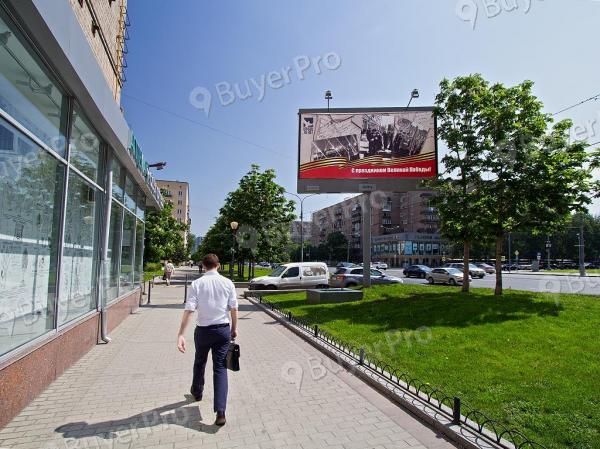 Рекламная конструкция Кутузовский пр-т, д. 14, (конец дома) (Фото)