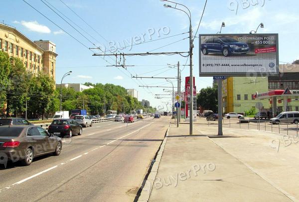 Рекламная конструкция Энтузиастов шоссе, дом 28, при съезде с Владимирского путепровода (Фото)