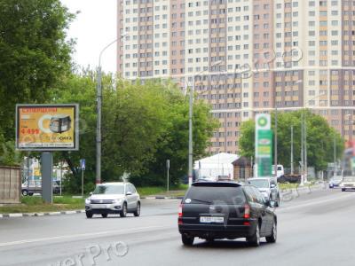 Рекламная конструкция Жуковский, ул. Гагарина, выезд с АЗС BP, CB47B1 (Фото)