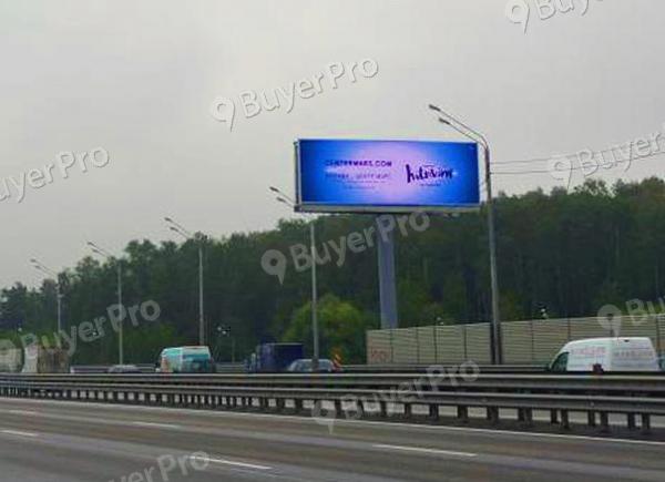 Рекламная конструкция Новорижское ш. 21км+50 м справа съезд на Ильинское ш. (от МКАД 3,8 км) (Фото)
