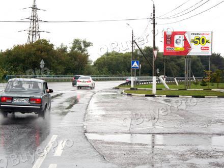 Рекламная конструкция г. Коломна, ул.Октябрьской революции, д.67 (около маг.Спутник), выезд из города, 525A (Фото)
