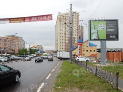 Рекламная конструкция г. Жуковский, ул. Гагарина, рядом с ТЦ на Королёва, напротив ТЦ Океан, CB48A4 (Фото)